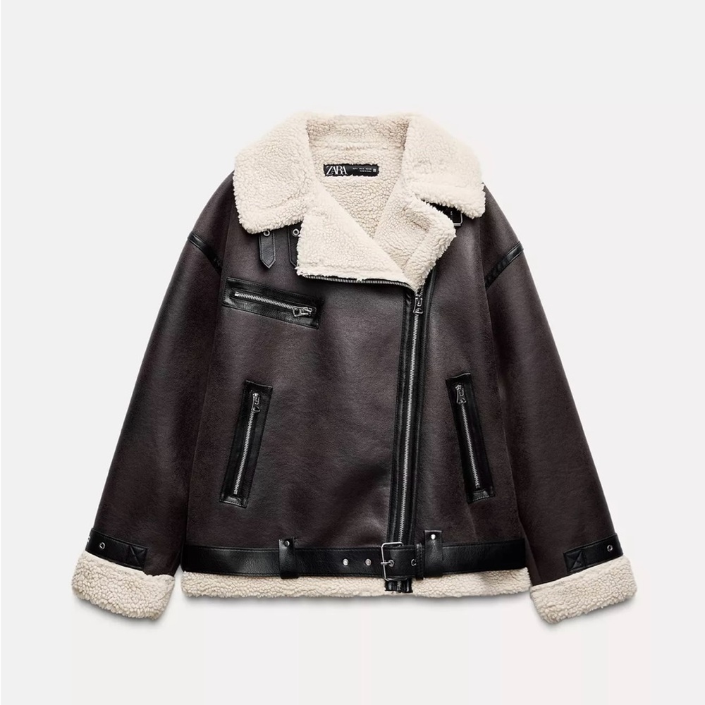 Zara Double Faced Aviator Jacket